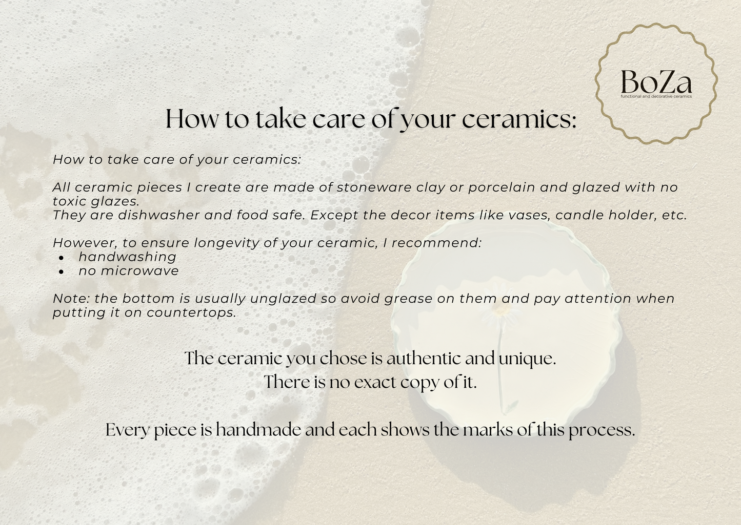 Ceramic & Cork Bottle Stopper - Woman Silhouette Design Agatha